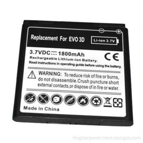 Mobile Phone Battery for HTC EVO 3D G17, 3.7V 1800mAh, Li-ion
